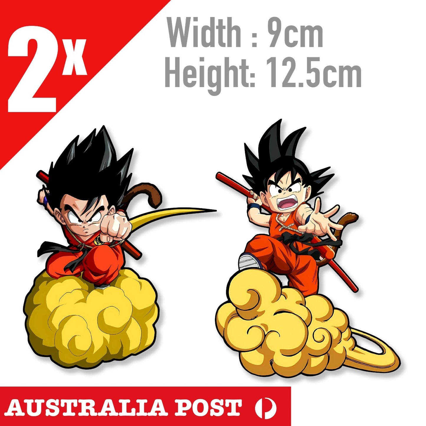 DRAGON BALL Z , Kid GOKU The Flying Nimbus Cartoon Character Sticker