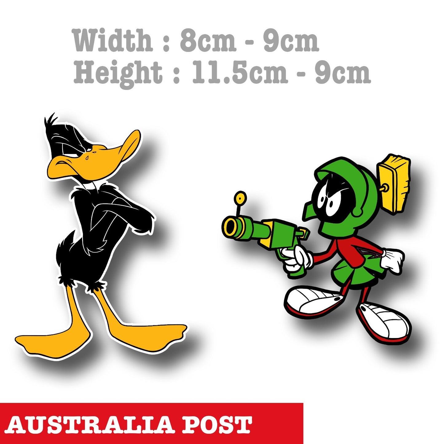 Marvin the Martian with Gun Funny - Looney Tunes Vinyl  Sticker 