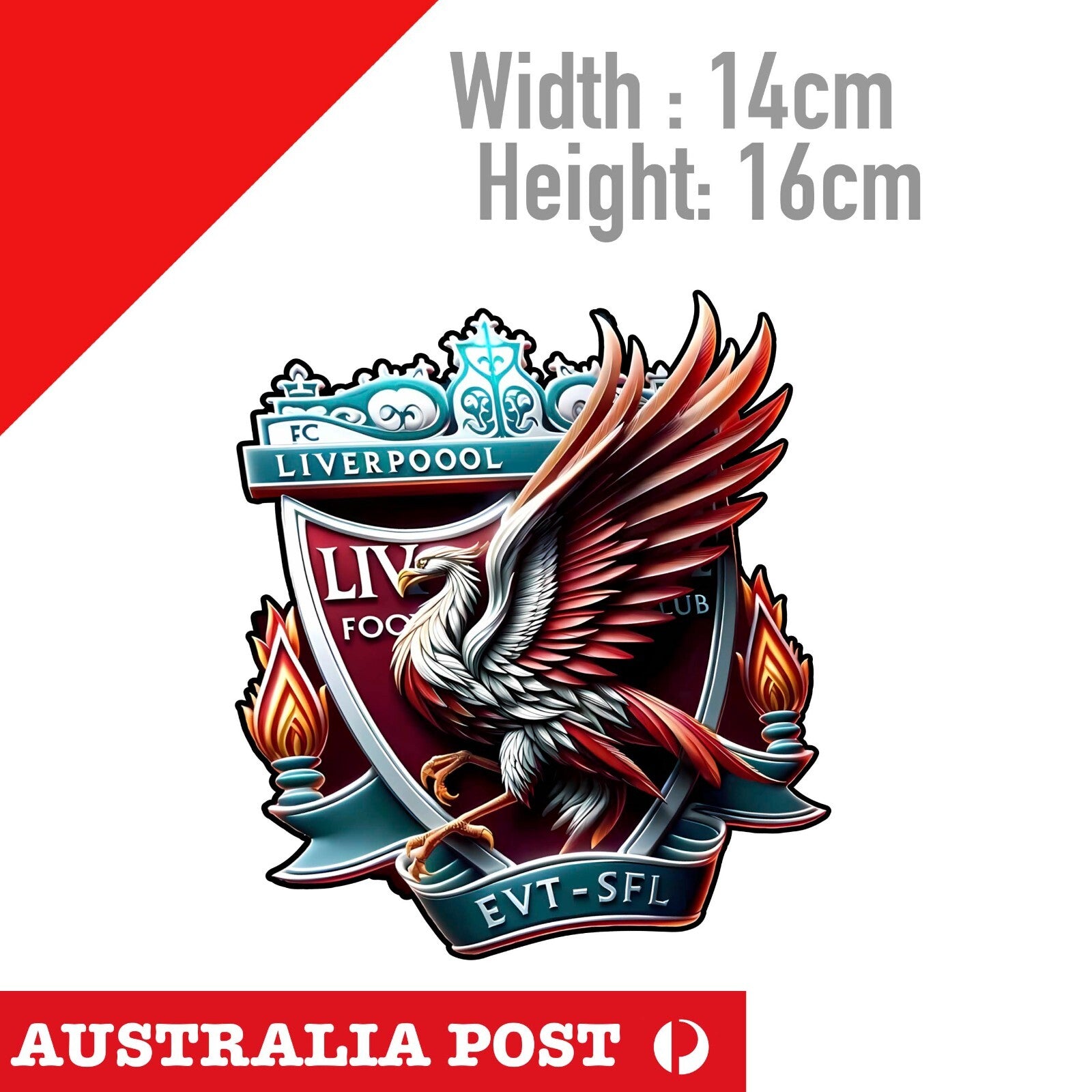 RED LIVERPOOL FC LFC VINYL DECAL STICKER CHAMPIONS LEAGUE Large  Sticker