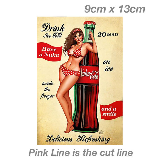 Coca Cola Bikini Vintage Pin up Girl Laptop , Car  Vinyl  Sticker 