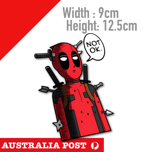 Deadpool One Punch Funny Marvel Character , Deadpool Superhero Sticker