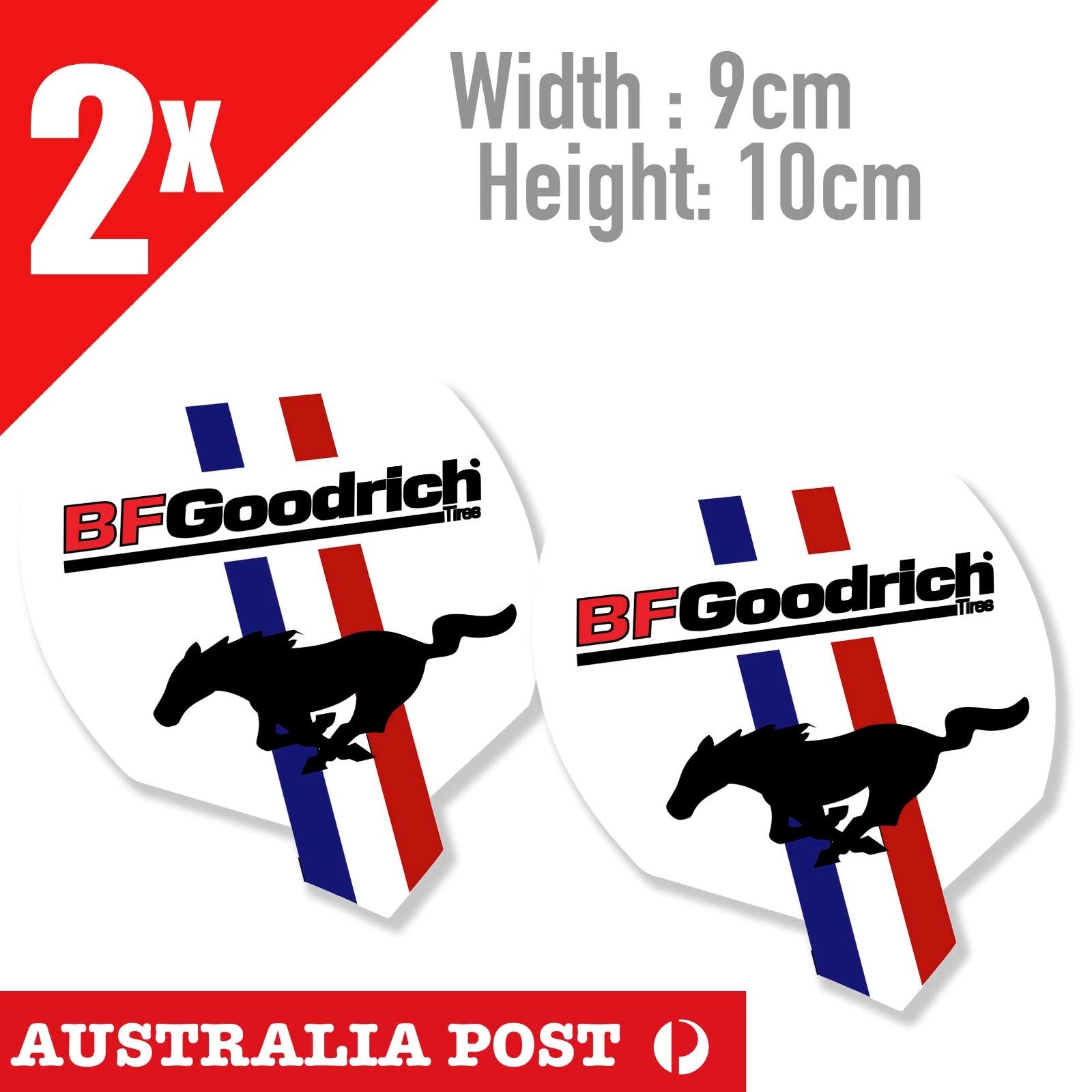Ford Mustang American BF GOODRICH Logo Badge Sticker