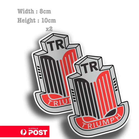 Triumph Motorcycle Logo TR , Motorcycle Helmet Sticker