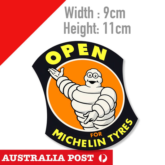 MICHELIN Man Tyre Logo, MICHELIN Man OPEN FOR MICHELIN TYRE Sticker