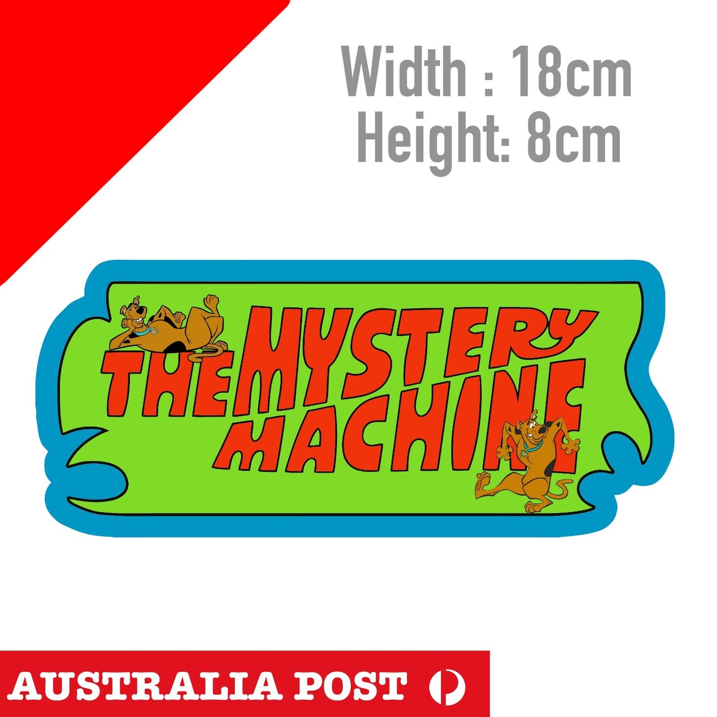 Scooby Doo MYSTERY MACHIN Logo,Laptop  Cartoon Dog Sticker