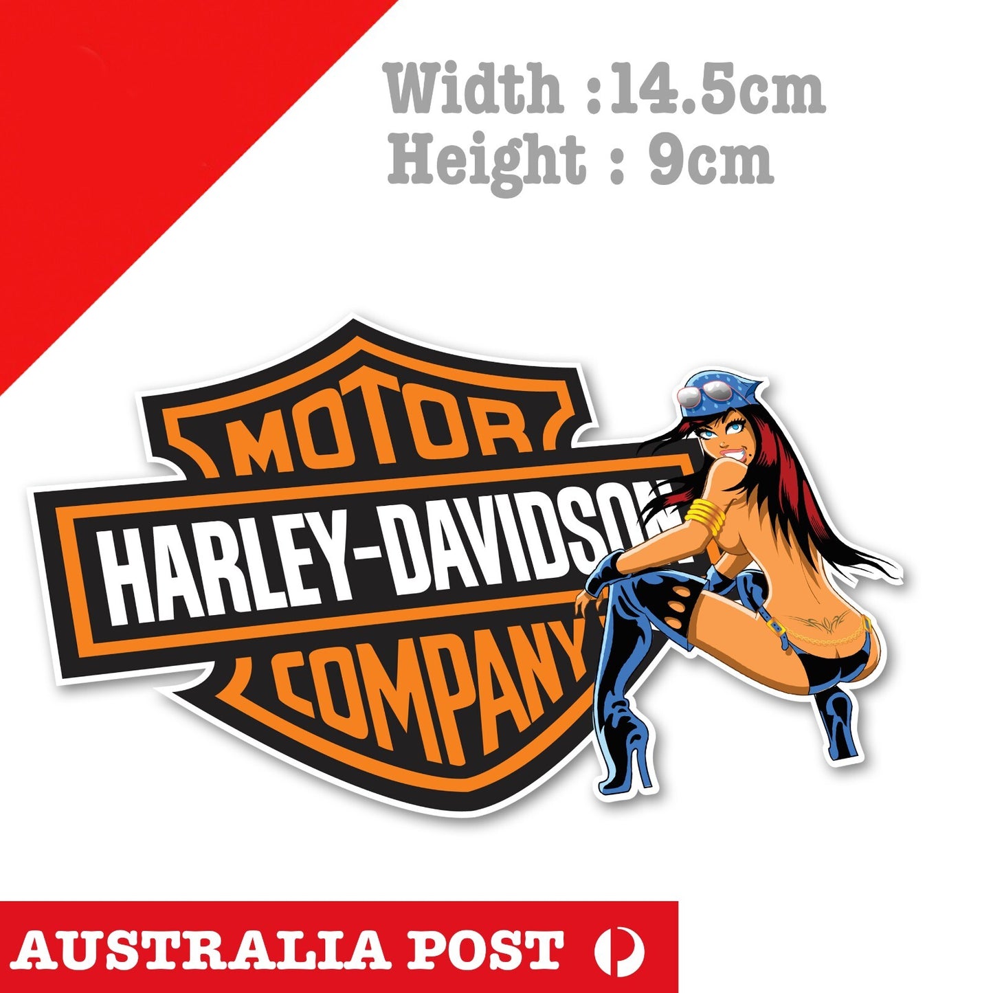 Harley Davidson Motorcycle Logo Sexy Girl,Laptop, Car, Motorcycle Sticker