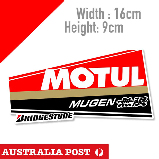 Mugen Power Motorsports  JDM Car MOTUL, BRIDGESTONE Logo JDM Sticker