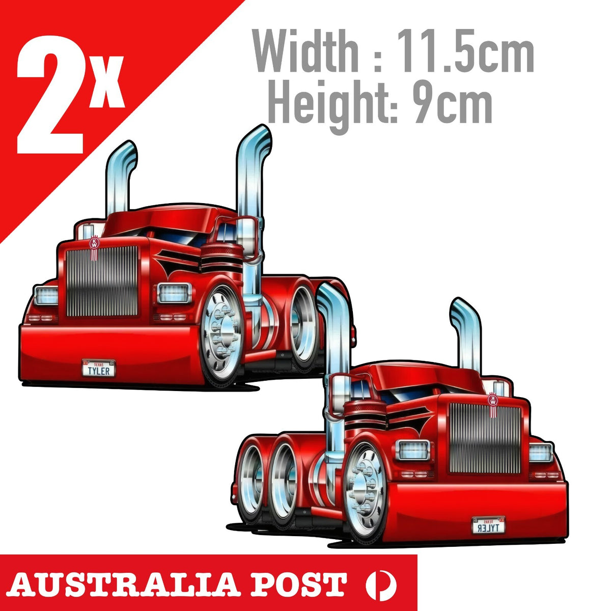 Kenworth Trucks, VOLVO, Scania Truck , KENWORTH RED Banner Stickers