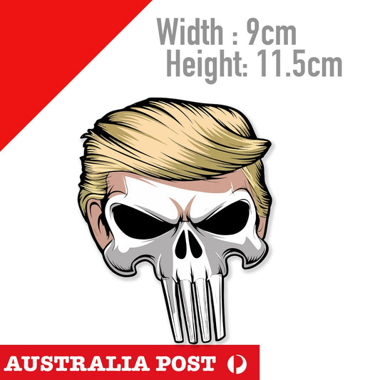 TRUMP As Punisher Skull Face, Helmet, Motorcycle, Fuel Tank, Helmet  Stickers