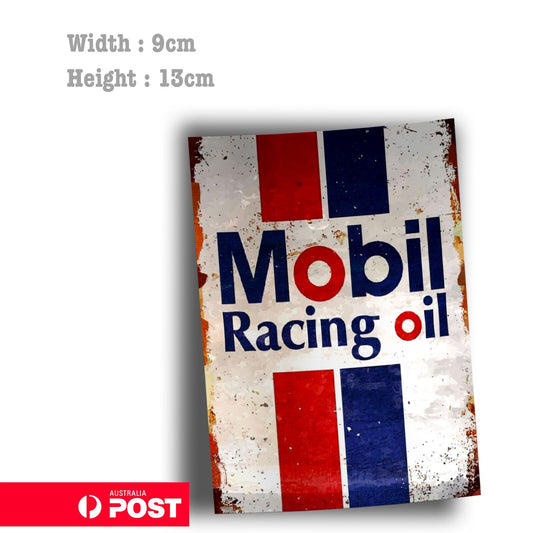 Mobile 1 Racing Oil Retro Rusted Vintage Sign Logo Vinyl  Sticker