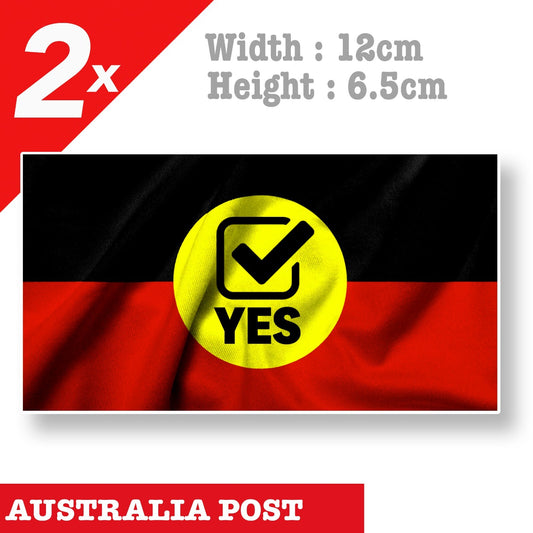 Vote Yes Australia Indigenous Flag Voice to Parliament Stickers