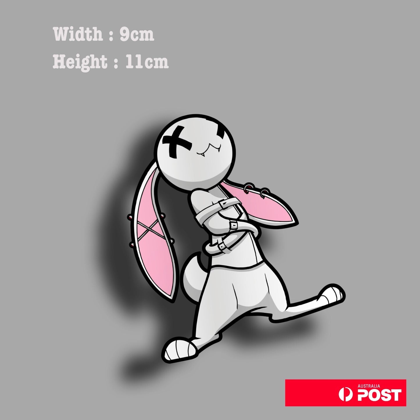 Crazy White Rabbit Funny Laptop , Car  Decal Sticker 