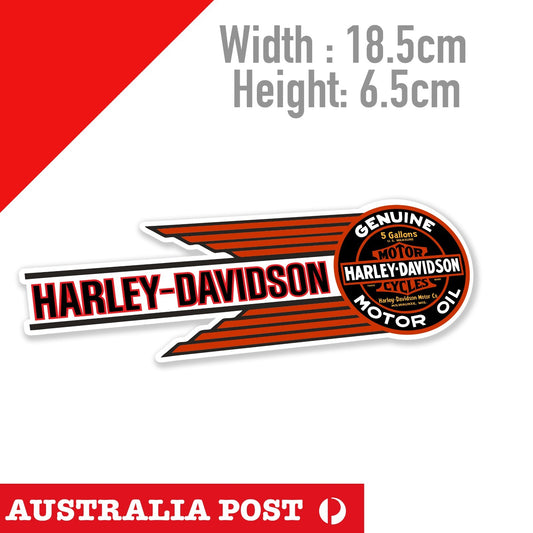 Harley Davidson Motorcycle OIL RED Banner  Sticker