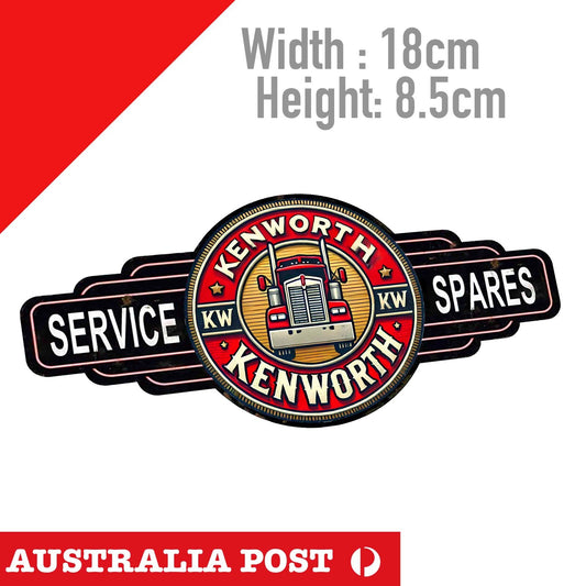 KENWORTH Service Vintage Rusted Sign - Kenworth logo  Decal Sticker