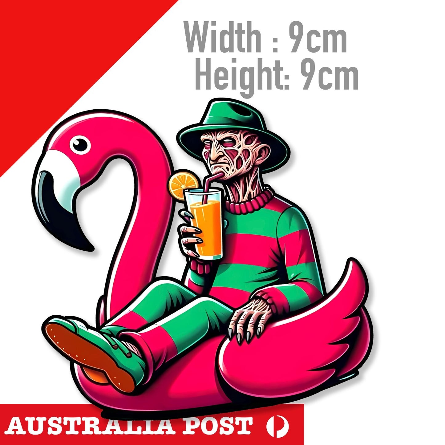 Freddy Krueger Laptop , Car  Decal  Funny Sticker