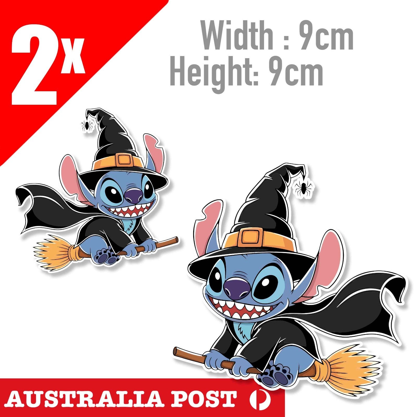 STITCH Vinyl Decal Sticker Car Window Laptop Lilo Disney as Witch Halloween