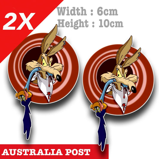 Road Runner Wilie.E Coyote On Rocket  Vinyl  Sticker
