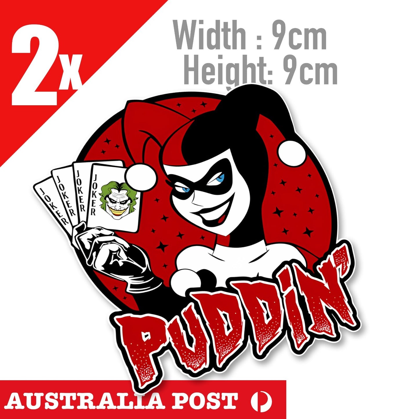 DC Harley Quinn & JOKER ,  PUDDING, Suicide Squad , Harley Quinn Sticker