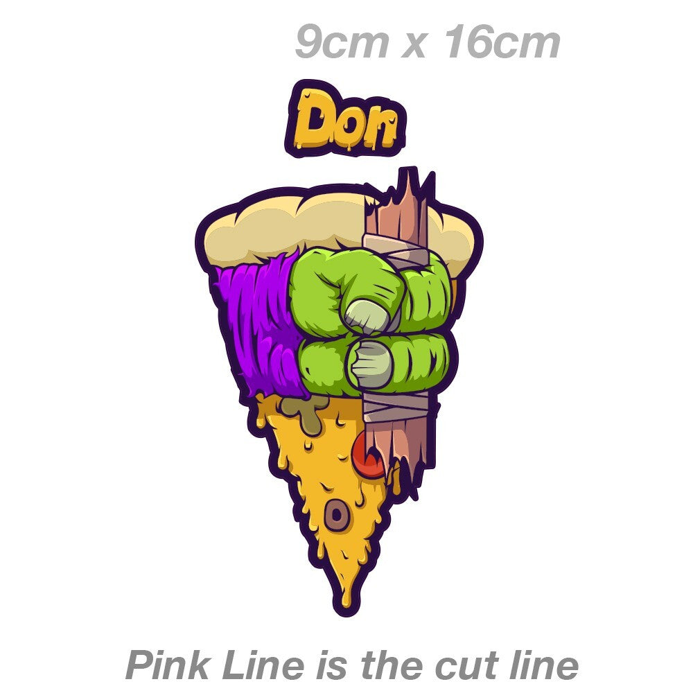 Pizza Slice Ninja Turtles Hands Don   Decal Sticker