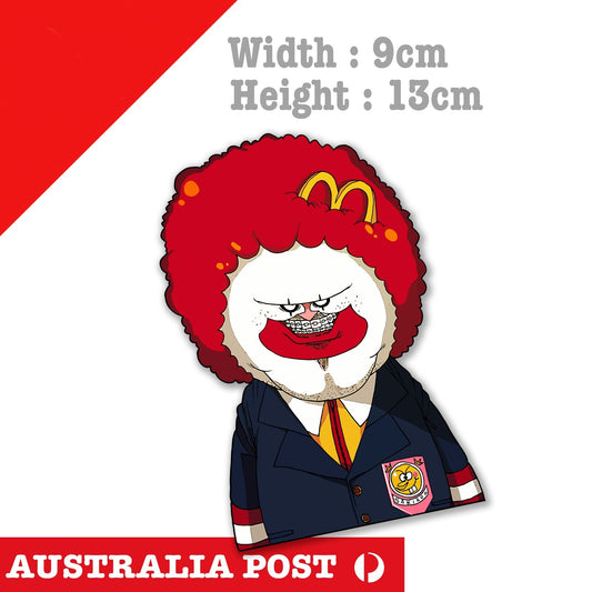 McDonald Clown Employee Funny CLown,  Laptop , Car  Decal Sticker