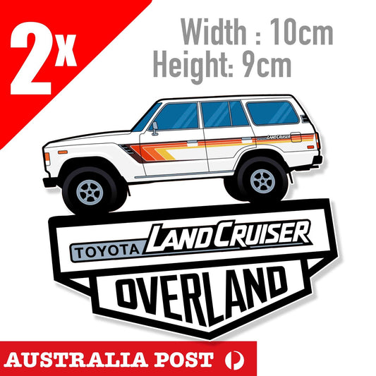 TOYOTA Land Cruiser 4x4 Off Road  4WD, Ute FJ140 Overland Logo Stickers