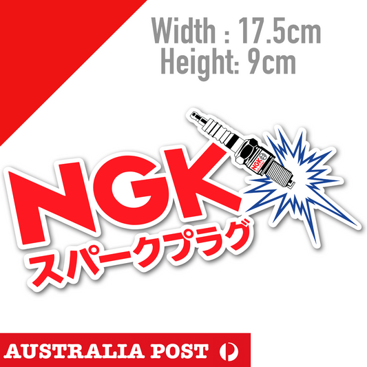 NGK Japan Performance Spark Plugs Logo  Sticker