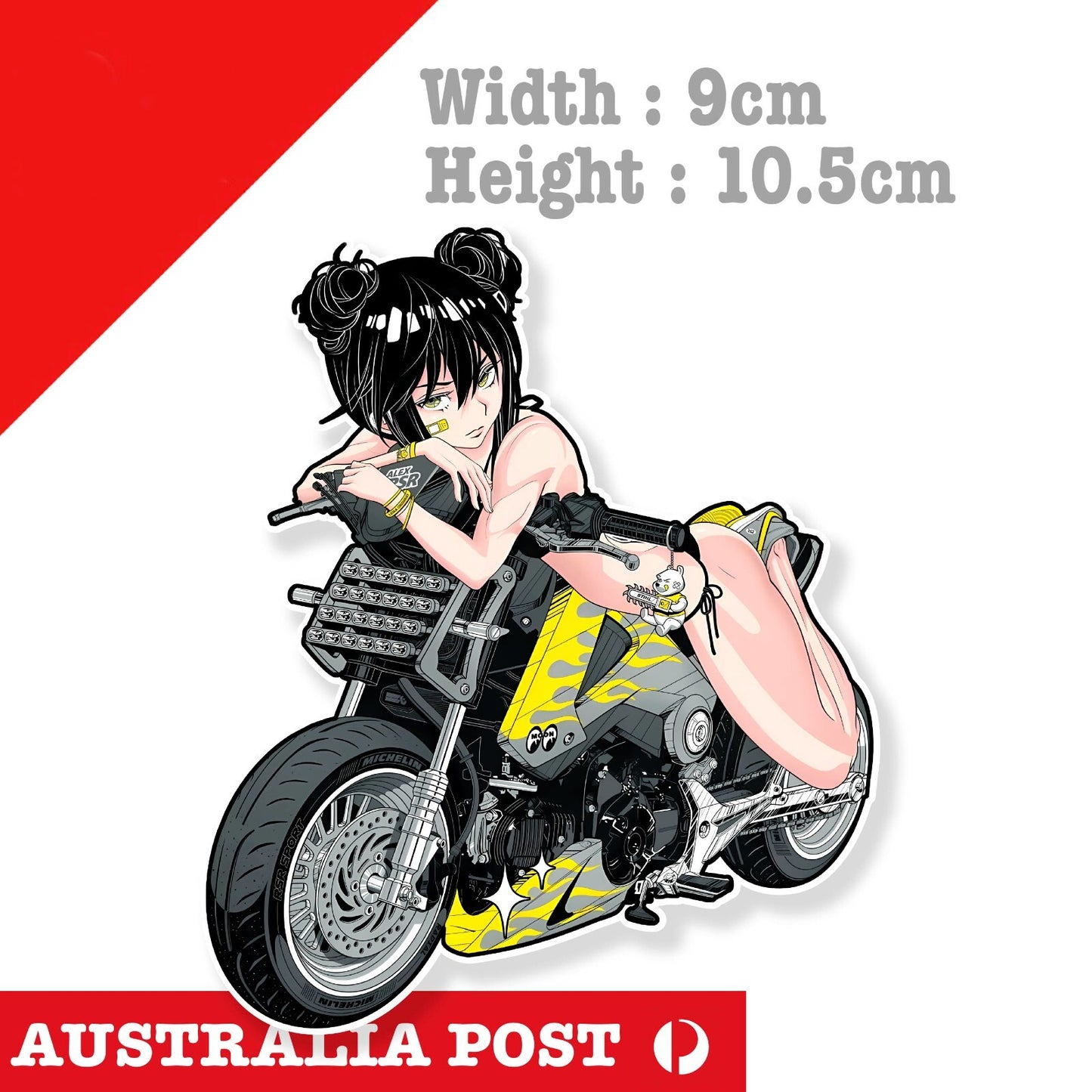 YAMAHA Motorcycle Racing Sexy Girl, MotoGP, Anime Girl, Motorcycle Sticker