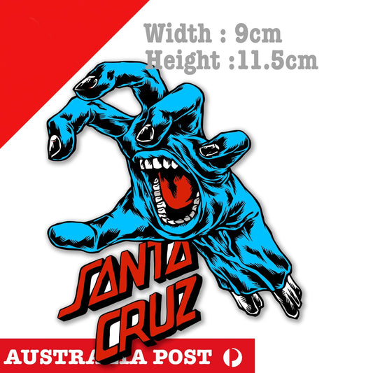 Santa Cruz Hand, Skateboard, Laptop , Car  Decal Sticker