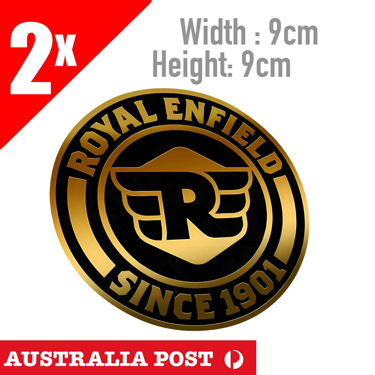 ROYAL ENFIELD Motorcycle Logo Royal Enfield Bicycle, Since 1901 Gold  Stickers