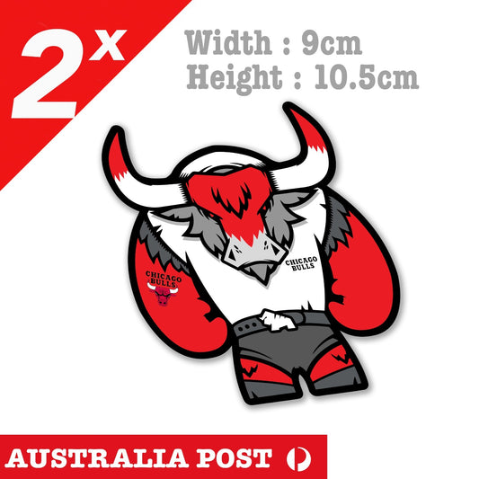 Chicago Bulls Angry Bull Mascot , Basketball Team Logo, Funny Bull Sticker