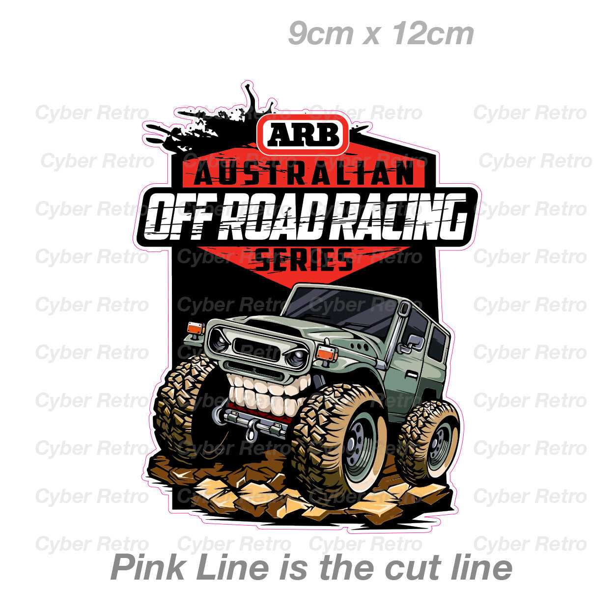ARB Australian Off Road Racing Land Cruiser, 4X4  Vinyl  Sticker 