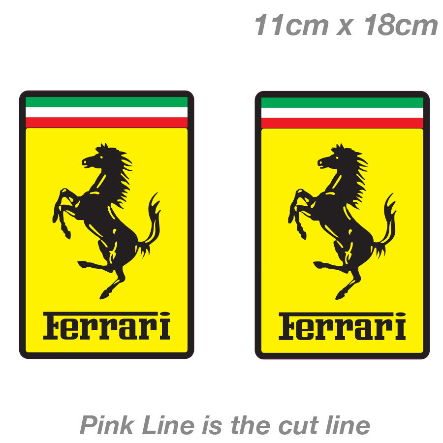 Ferrari logo Horse Car, Laptop Vinyl  Sticker