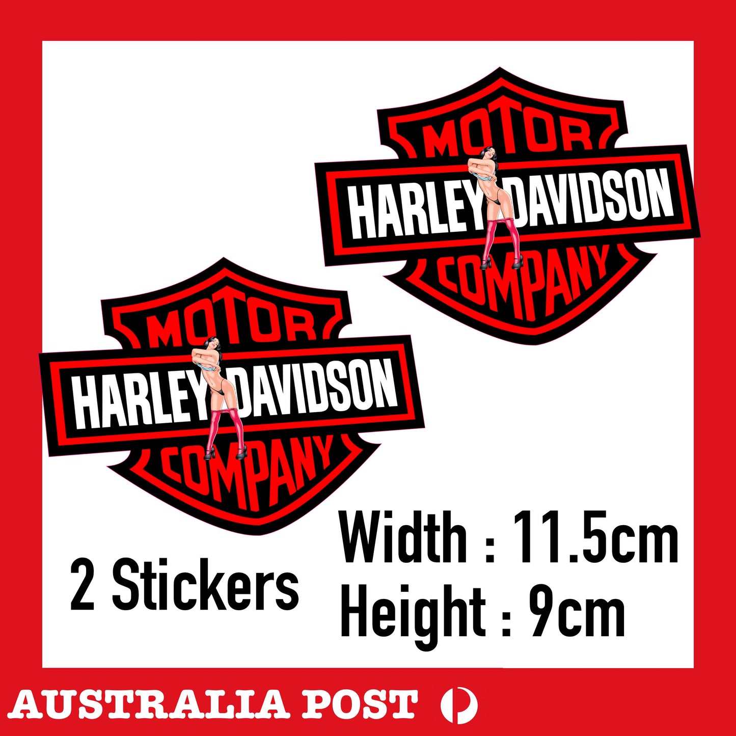Harley-Davidson Sexy Girl Motorcycle Rider  Vinyl  Sticker