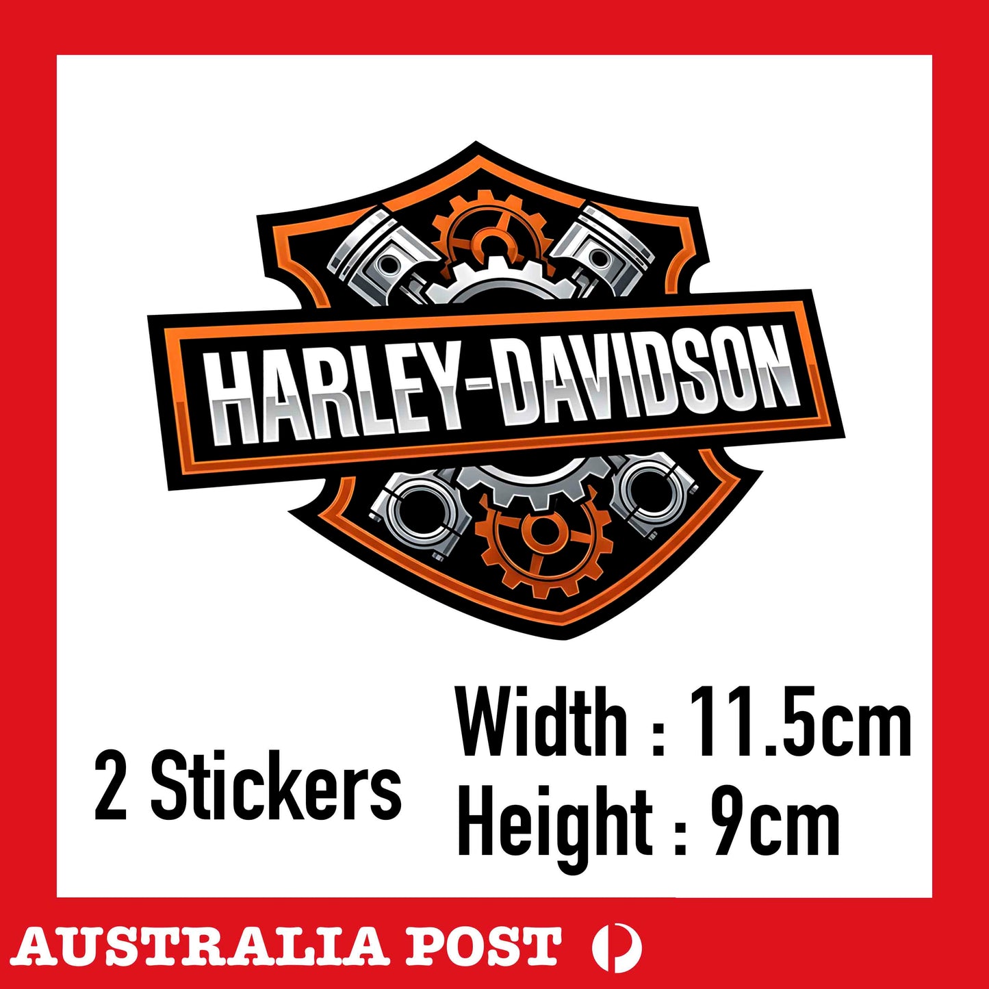 HARLEY DAVIDSON MOTORCYCLE GREY ENGINE Logo, Fuel Tank, Motorcycle Sticker