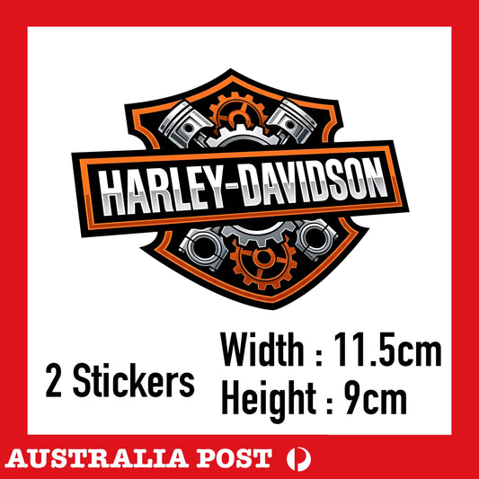 HARLEY DAVIDSON MOTORCYCLE GREY ENGINE Logo, Fuel Tank, Motorcycle Sticker