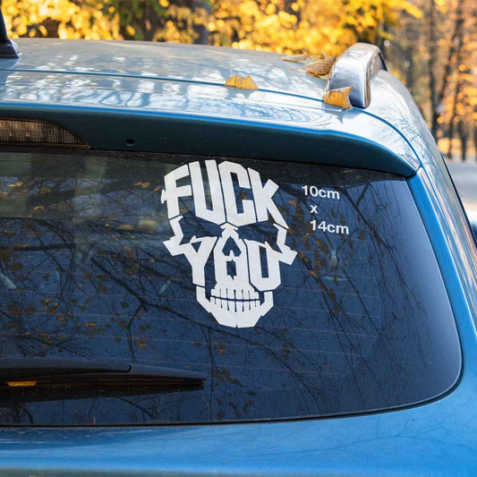 Skeleton Decal Skull Hand-Fuck-You Vinyl Decal for Car or Truck Ute Sticke